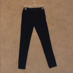 Black ripped jeggings SIZE SMALL